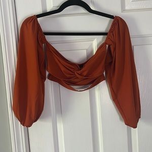 Cropped Long Sleeved Top